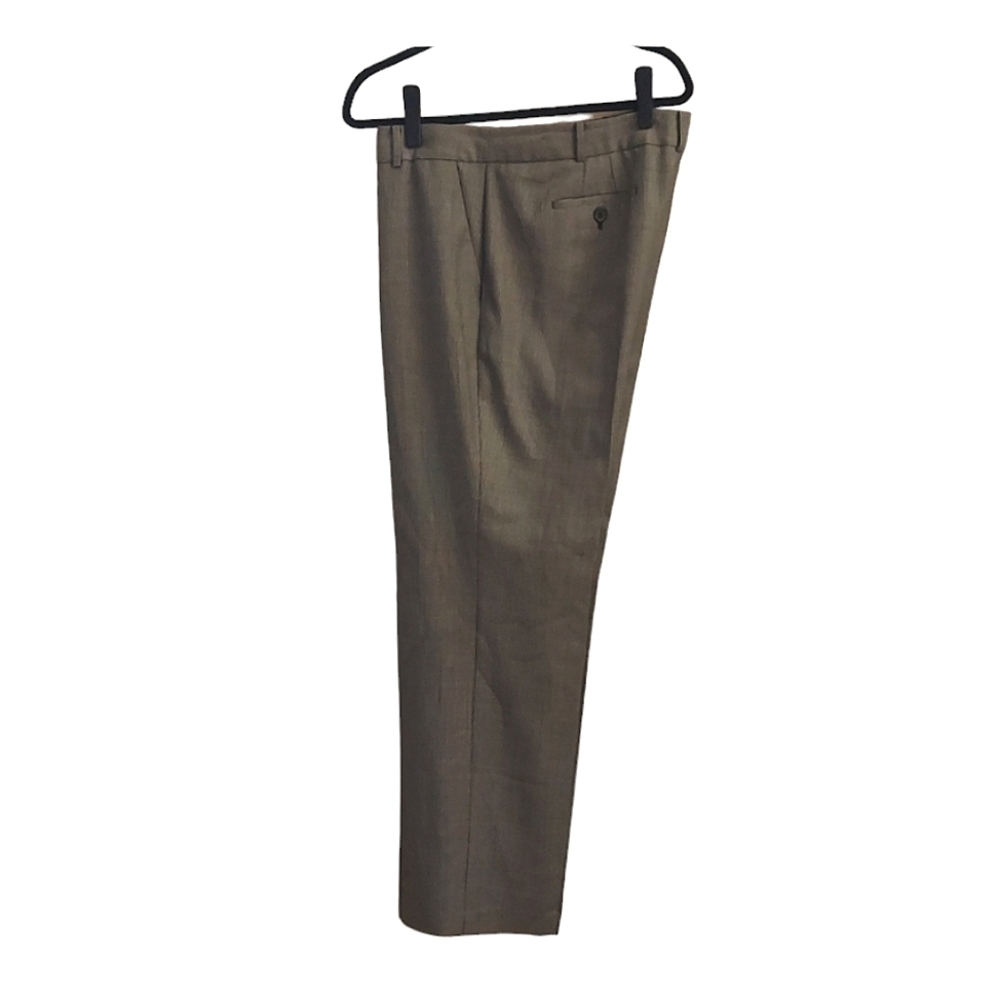 TALBOTS Black and White Patterned Lined Trousers 16 Office Realtor Meeting Wool
